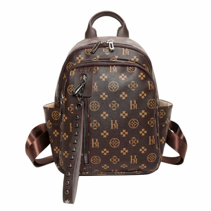 Sac à dos femme style classique en cuir PU - Marron - Sac à main Cuir