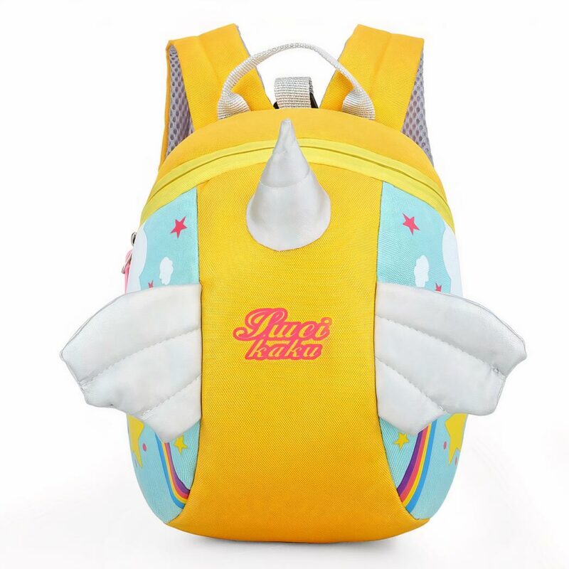 Sac à dos enfant forme licorne - Jaune - Sac à dos Sac à dos scolaire