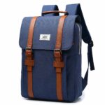 Sac vintage en toile - Bleu - Sac à dos scolaire Sac à dos