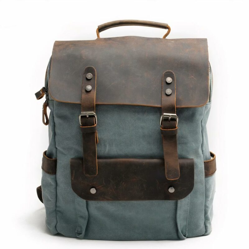 Sac à dos cartable rétro - Bleu - Sac à dos Sac à dos pour ordinateur portable