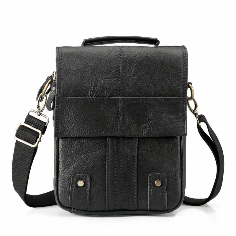 Sac à dos bandoulière en cuir - Noir - Sac à main Sac