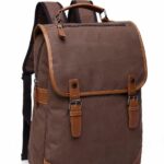 Sac à dos vintage en toile pour homme - Marron - Sac à dos Sac à dos pour ordinateur portable