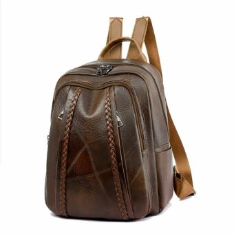 Sac à dos femme vintage en cuir PU - Kaki - Sac à main Cuir