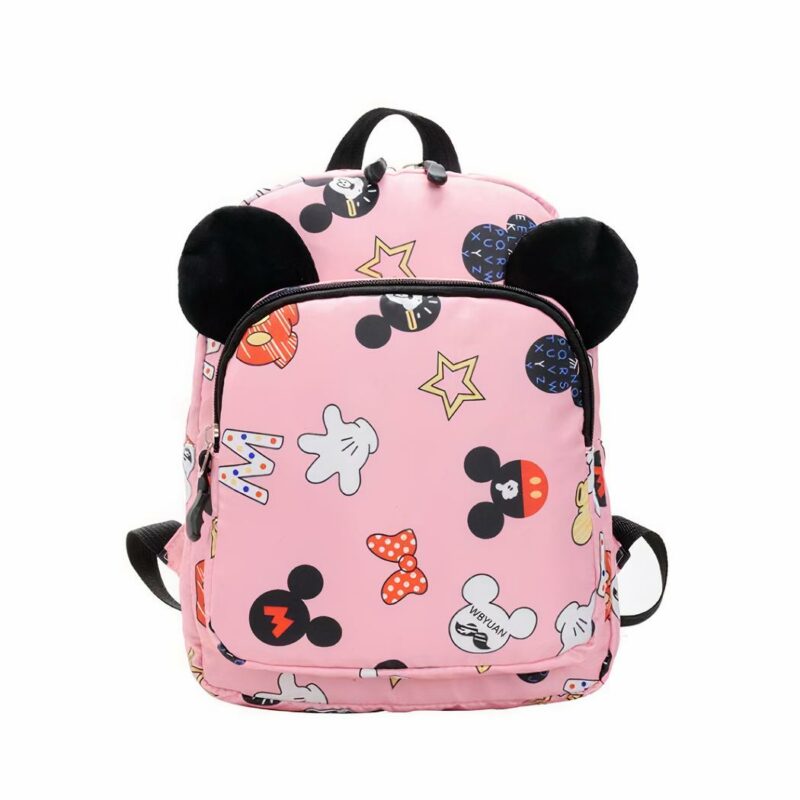 Sac à dos enfant imprimé Mickey - Rose - Sac à dos scolaire Sac à dos