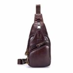 Sacoche vintage en cuir - Marron - CAPITAINE DE TAUREAU Sac bandoulière