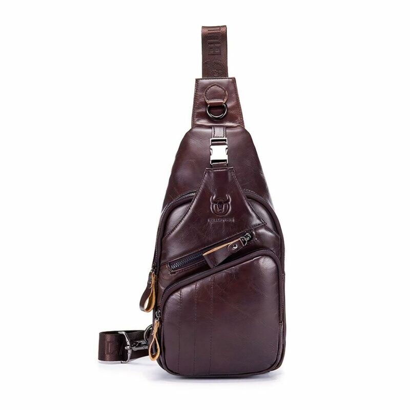 Sacoche vintage en cuir - Marron - CAPITAINE DE TAUREAU Sac bandoulière