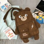 Sac à dos voyage style ours pour hiver - Kaki - Peluche Sac à dos