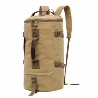 Sac à dos voyage élégant pour homme beige sur fond blanc