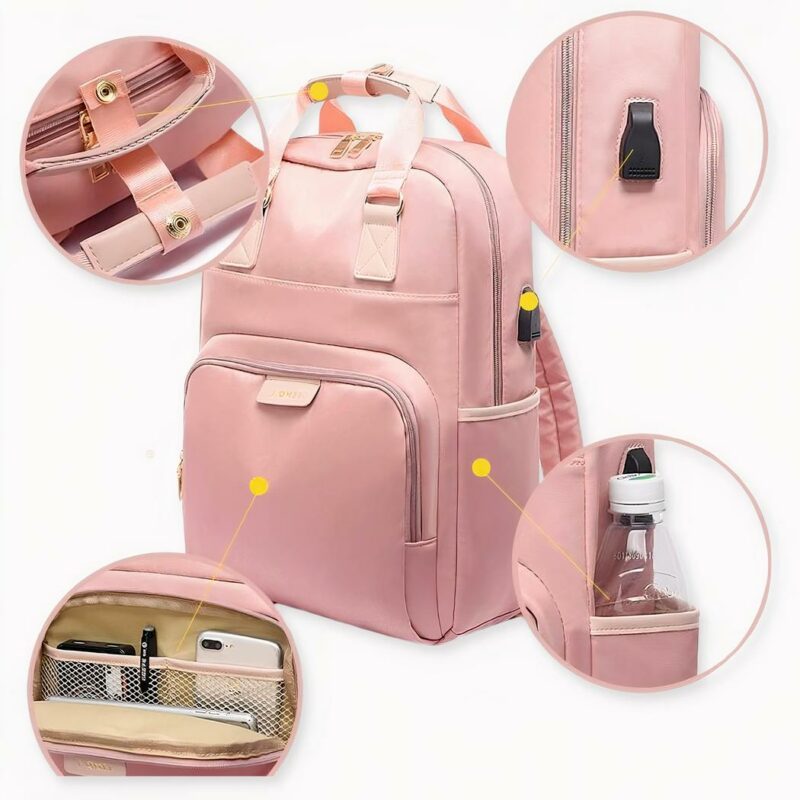 Le sac à dos idéal pour les femmes ou jeunes filles qui adorent se balader en ville. Ce joli sac à dos femme style urbain vous donnera l'air cool et branché. De grande capacité, il facilitera le transport de vos diverses affaires. Ordinateur portable, smartphone, lunettes... tout aura sa place dans ce sac à dos à la mode, aussi pratique pour les voyages.