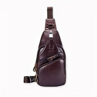 Sacoche vintage en cuir - Marron - CAPITAINE DE TAUREAU Sac bandoulière