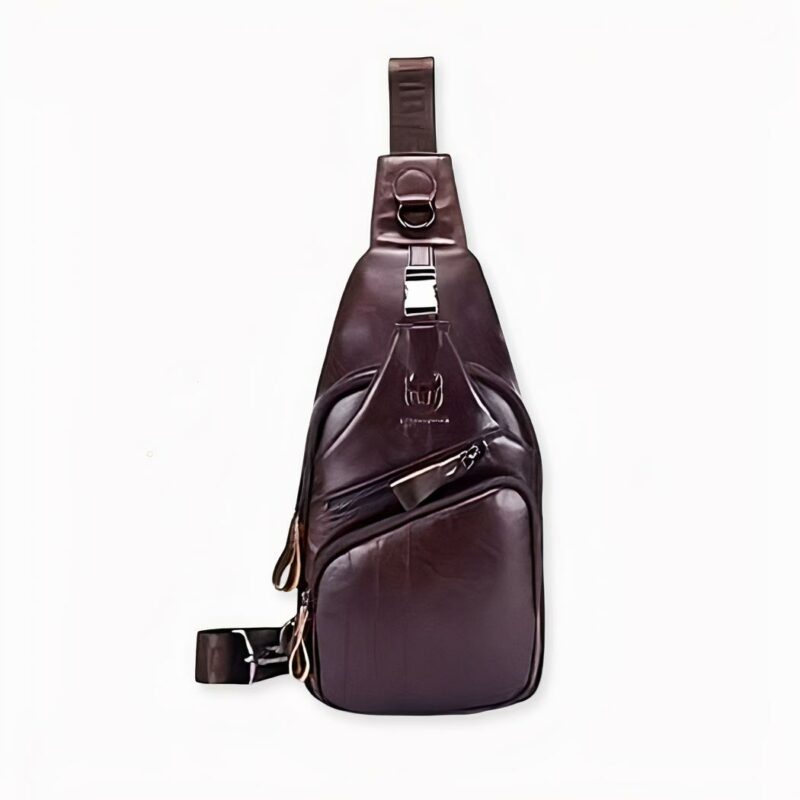 Sacoche vintage en cuir - Marron - CAPITAINE DE TAUREAU Sac bandoulière