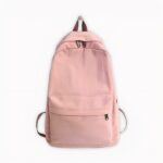 Sac à dos cool couleur unie pour l'école - Rose - Sac à main Sac à dos