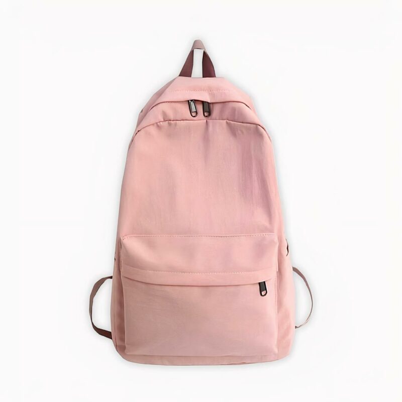 Sac à dos cool couleur unie pour l'école - Rose - Sac à main Sac à dos