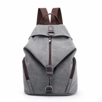 Sac à dos femme style preppy - Gris - Sac à dos scolaire Sac à dos