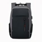 Sac à dos décontracté avec chargeur USB - Gris - Sac à dos pour ordinateur portable Sac à dos