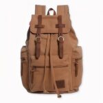 Sac à dos en toile pour homme - Marron - Sac à dos scolaire Sac à dos