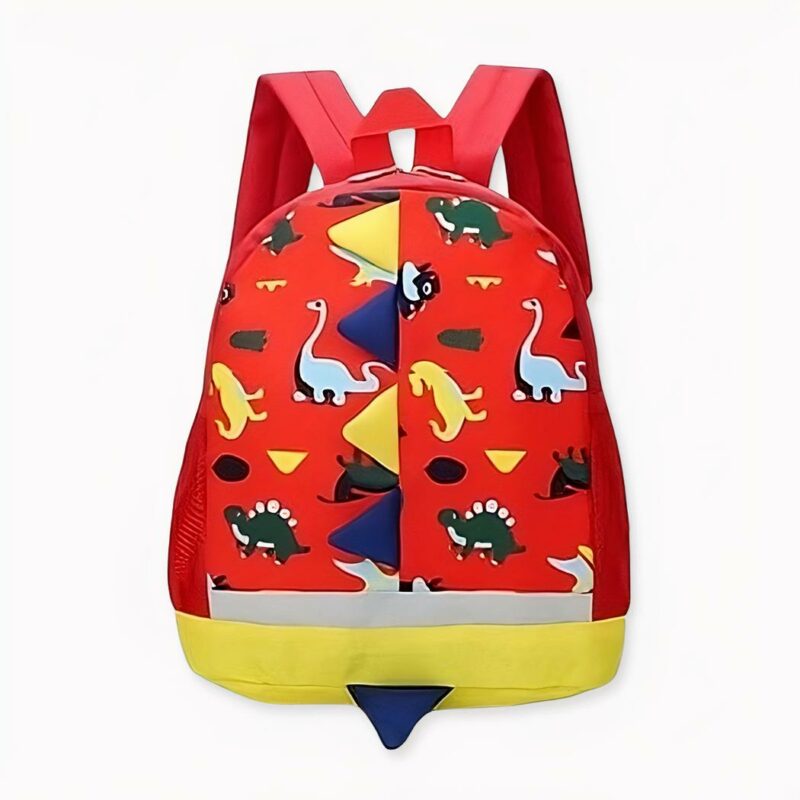 Sac_à_dos_enfant_avec_imprimé_dinosaure_2 Sac à dos enfant avec imprimé dinosaure - Rouge - Sac à dos scolaire Sac à dos