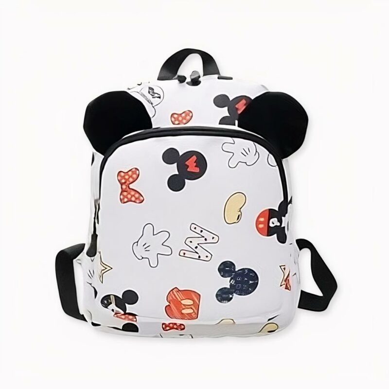 Sac à dos enfant imprimé Mickey - Blanc - Sac à dos scolaire Sac à dos fille