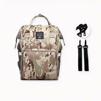 Sac à dos motif camouflage pour maman - Beige - Couche Sac à langer
