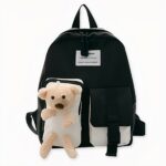 Sac à dos ours mignon pour enfant - Noir - Sac à dos Sac.