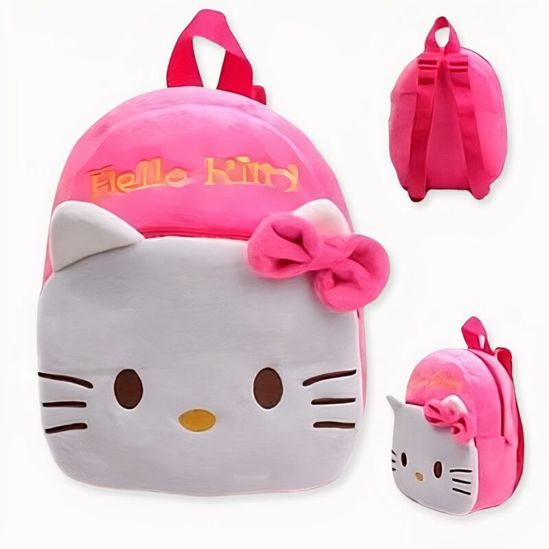Sac à dos peluche Hello Kitty pour enfants - Rose foncé - Sac à dos scolaire Sac à dos pour enfants