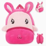 Sac à dos peluche animal pour bébé - Rose. Bonne qualité et très tedance.