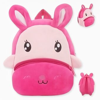 Sac à dos peluche animal pour bébé - Rose. Bonne qualité et très tedance.