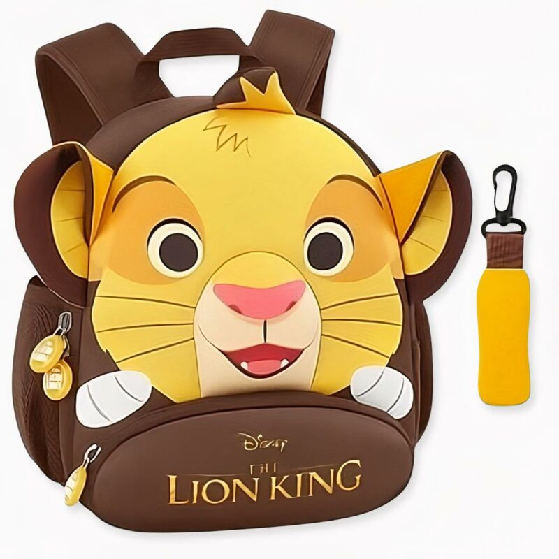 Sac à dos roi lion pour enfant - Marron - Puissance Sac à dos scolaire