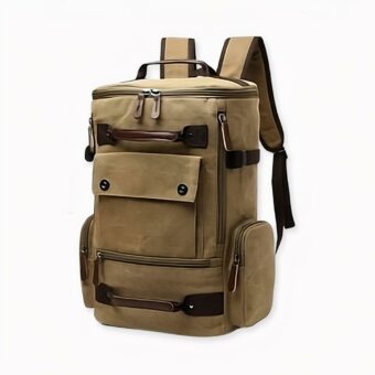 Sac à dos vintage grande capacité - Kaki - Sac à dos de randonnée Sac à dos