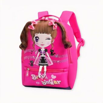 Sac d'école dessin animé pour fille - Fushia - Sac à dos fille Sac à dos scolaire