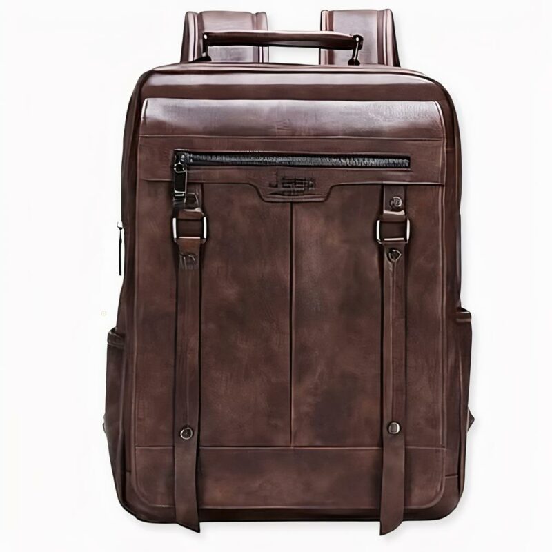 Sac ordinateur grande capacité en cuir - Marron - Jeep Sac à main