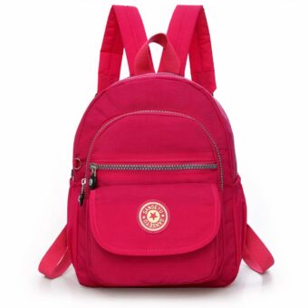 Mini sac à dos femme étanche couleur unie - Rose - Sac à dos scolaire Sac à dos