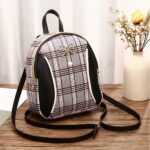 Mini sac à dos femme à carreaux - Noir - Sac à main Sac à dos