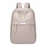 Sac à dos femme style preppy en oxford - Gris - Sac à dos Sac à main