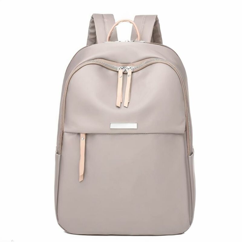 Sac à dos femme style preppy en oxford - Gris - Sac à dos Sac à main