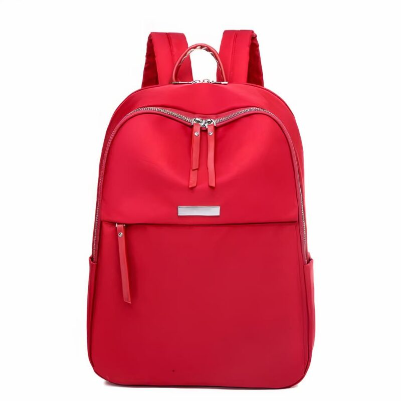 Sac à dos femme style preppy en oxford - Rouge - Sac à dos Sac