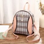 Mini sac à dos femme à carreaux - Rose - Sac Sac à dos