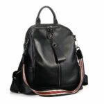 Sac à dos femme grande capacité en cuir - Noir - Sac à main Cuir