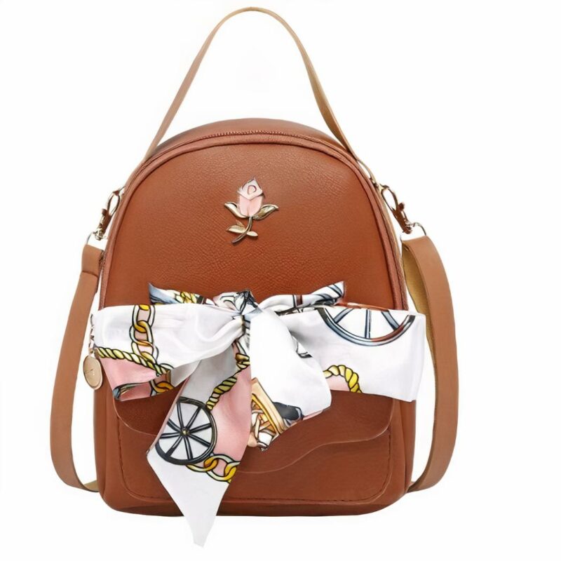 Mini sac à dos femme style coréen - Marron - Sac à main Sac à dos
