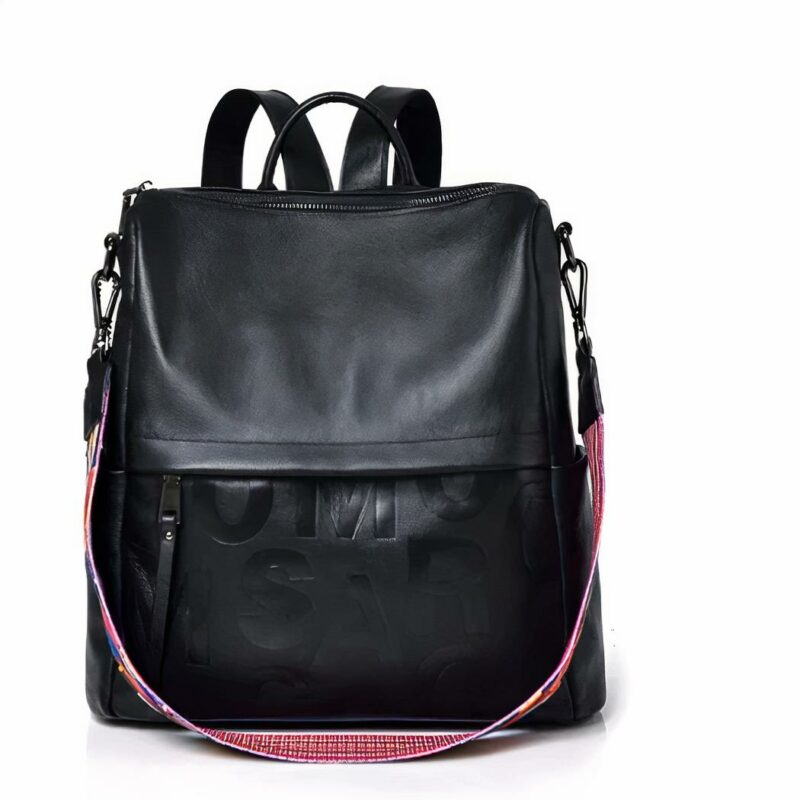 Sac à dos femme en cuir de vache - Rose - Sac à main Cuir