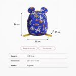 Sac à dos Mickey pour enfant, dimensions 26 × 22 × 11 cm