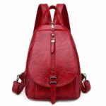 Sac à dos été en cuir PU pour femme - Rouge - Sac à main Sac à dos