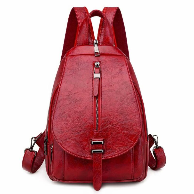 Sac à dos été en cuir PU pour femme - Rouge - Sac à main Sac à dos