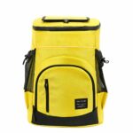 Sac à dos isotherme couleur unie avec glacière - Jaune - Sac à dos Sac