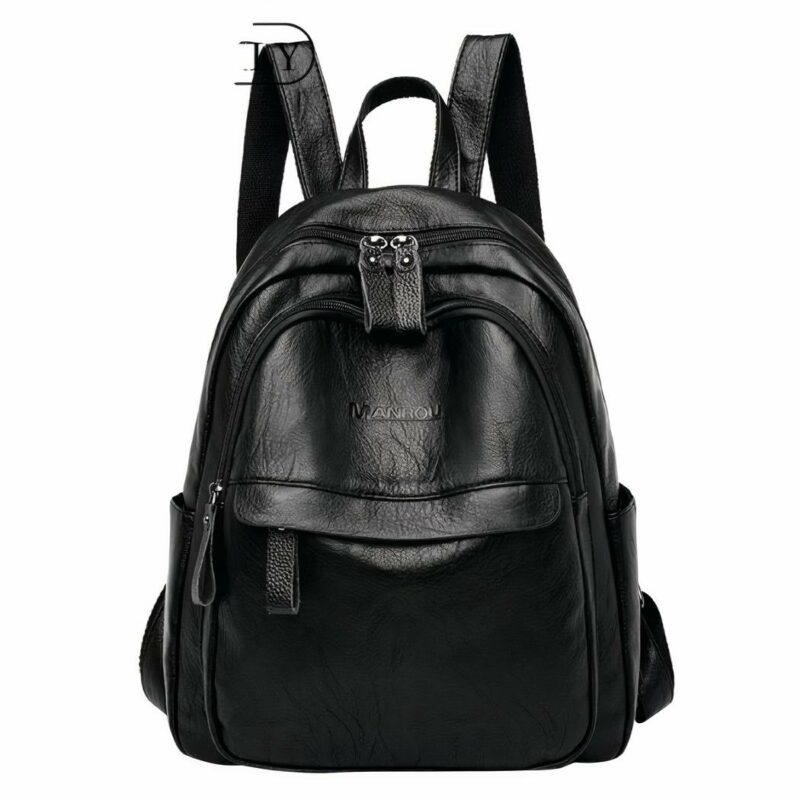 Sac à dos femme style vintage en cuir PU - Noir - Sac à dos Sac à dos scolaire