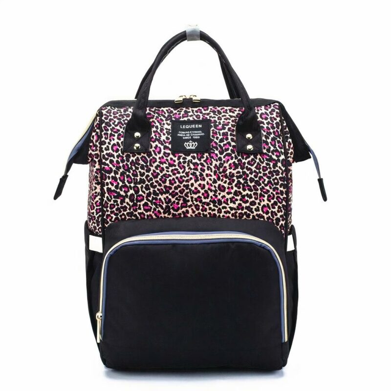 Sac à langer bébé avec imprimé léopard - Rose - Couche Sac à langer