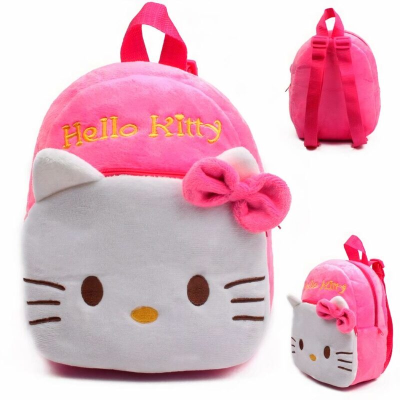 Sac à dos peluche Hello Kitty pour enfants - Rose foncé - Sac à dos scolaire Sac à dos pour enfants
