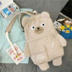 Sac à dos voyage style ours pour hiver - Blanc - Peluche Sac à dos