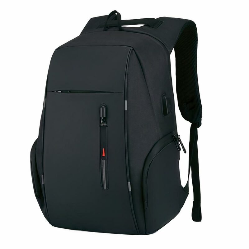 Sac à dos décontracté avec chargeur USB - Noir - Sac à dos pour ordinateur portable Sac à dos