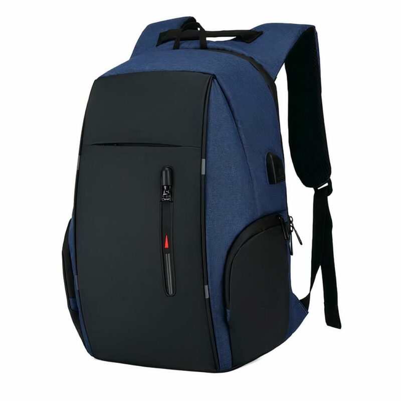Sac à dos décontracté avec chargeur USB - Bleu - Sac à dos scolaire Sac à dos pour ordinateur portable